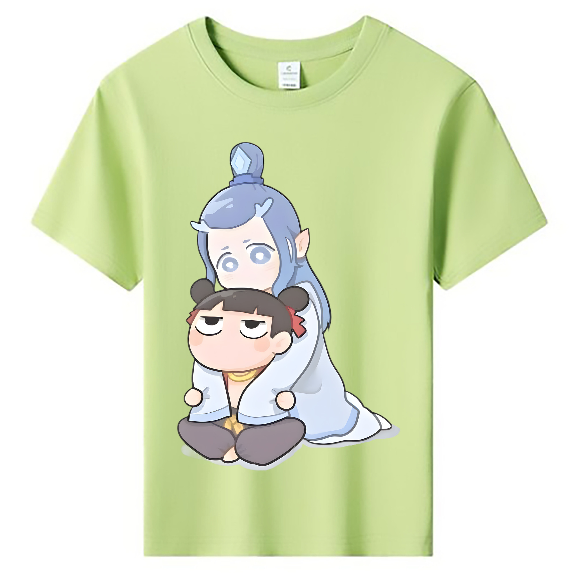 （画像用） Ne Zha 2 ナタ 魔童の大暴れ 綿100％キッズTシャツ（フロントプリント）